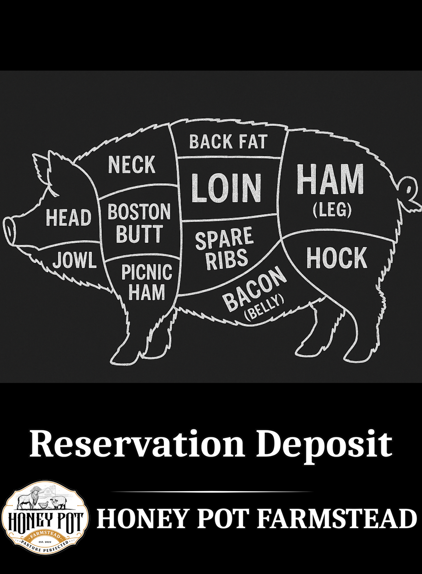 Mangalitsa Hog Share — Harvest Reservation Deposit  (Whole, Half, or Quarter)