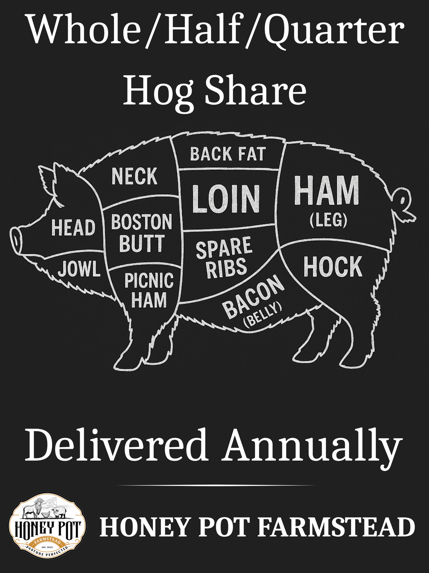 Hog Share Subscription – The Wagyu of Pork, Delivered - Annually