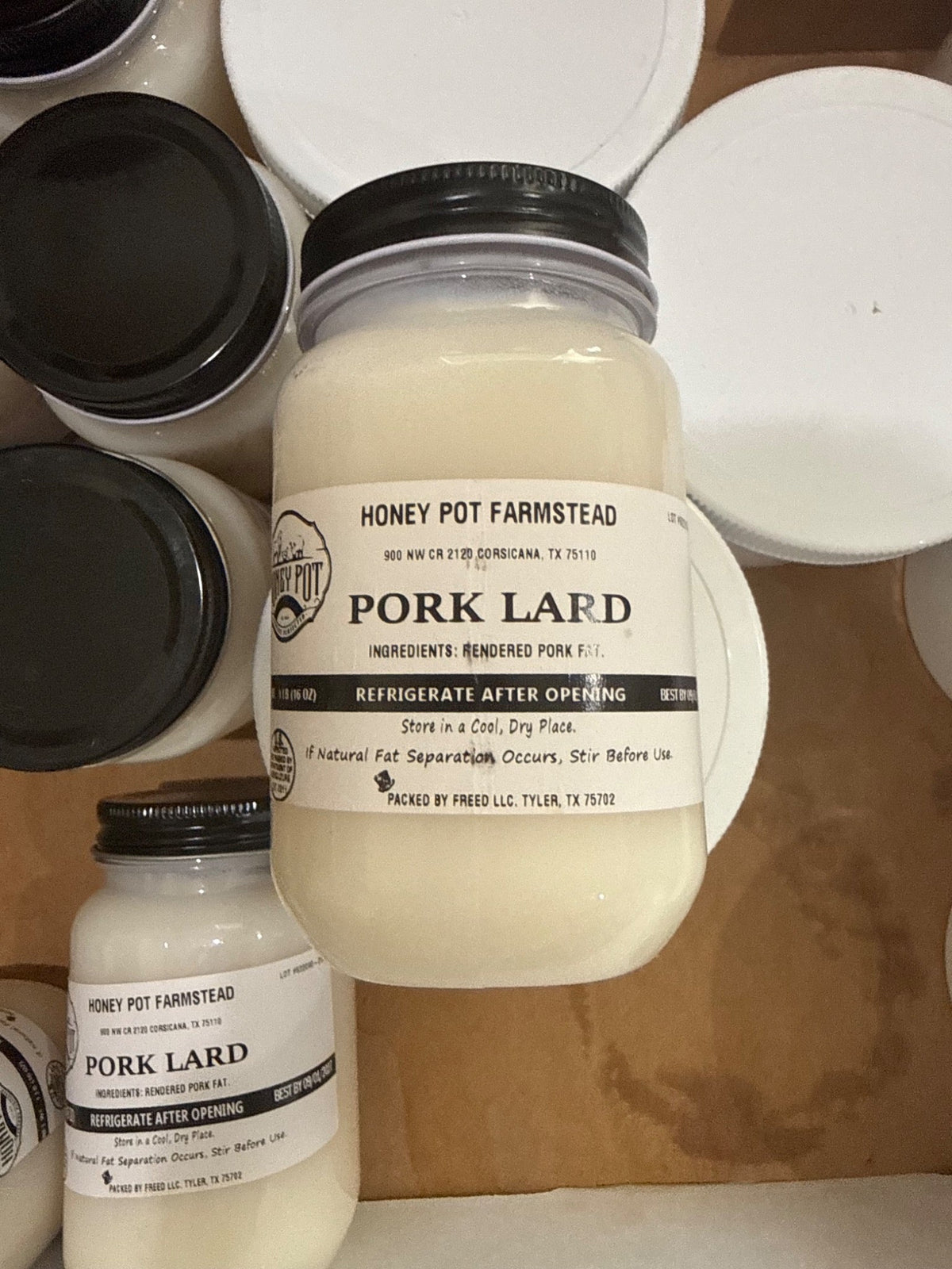 Pasture-raised Mangalitsa lard from Honey Pot Farmstead